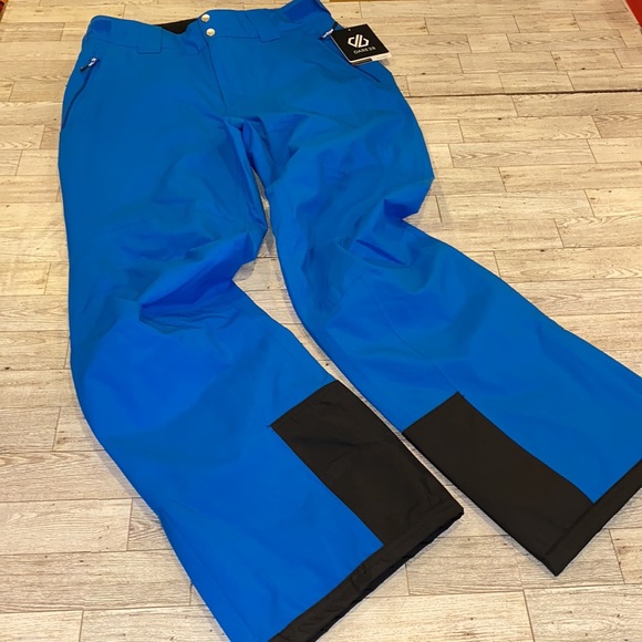 NWT!! Dare2B Insulated Men's Waterproof Ski Overall Pants Athletic Blue … - Picture 1 of 15
